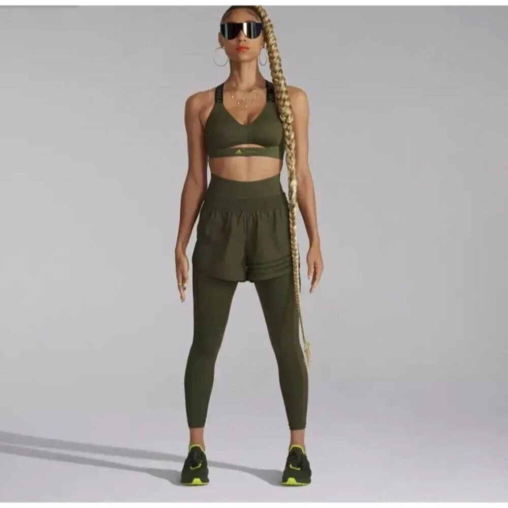 Peloton x IVY PARK x adidas Wind Shorts - Focus Olive HG0593 SIZE M